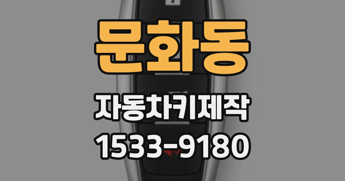 문화동 자동차키제작