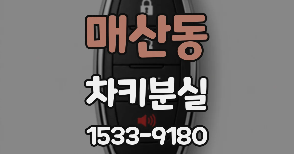 매산동 차키분실