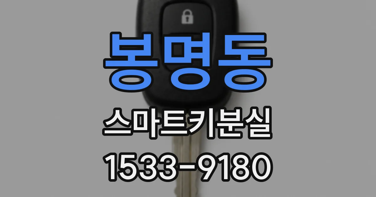 봉명동 스마트키분실