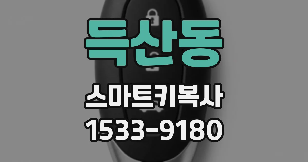 득산동 스마트키복사
