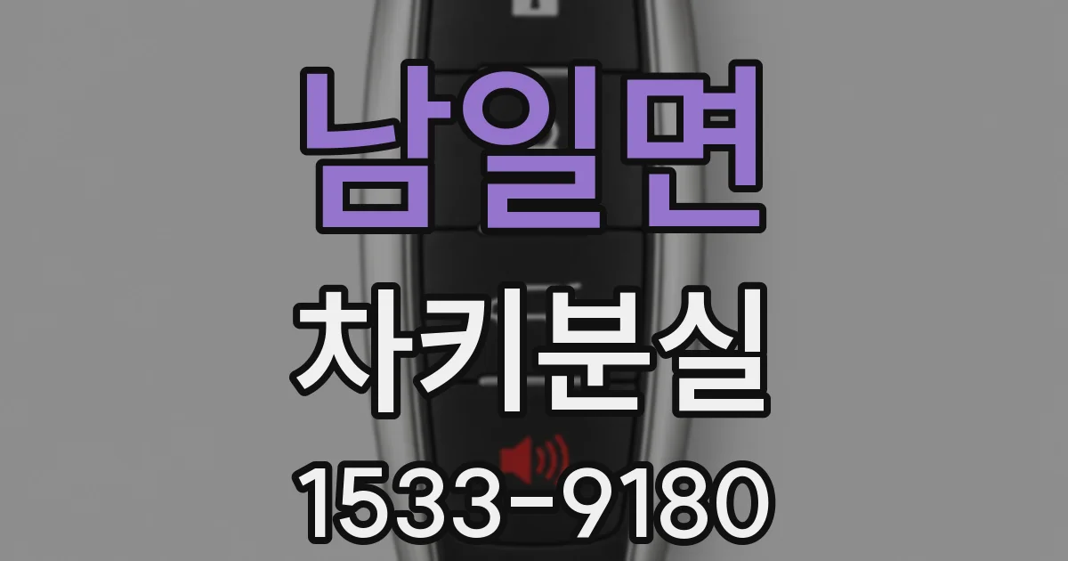 남일면 차키분실