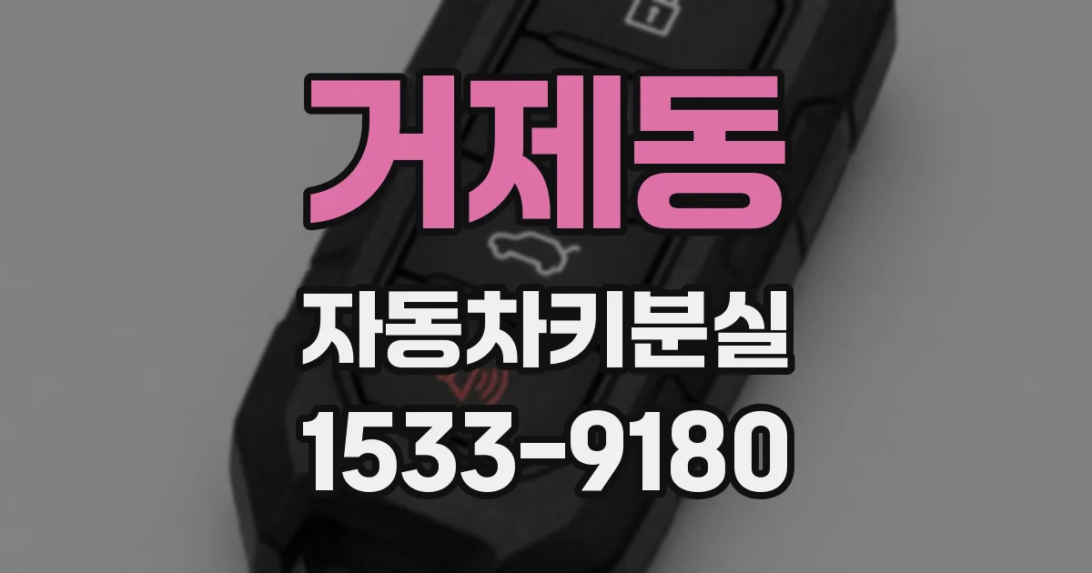 거제동 자동차키분실