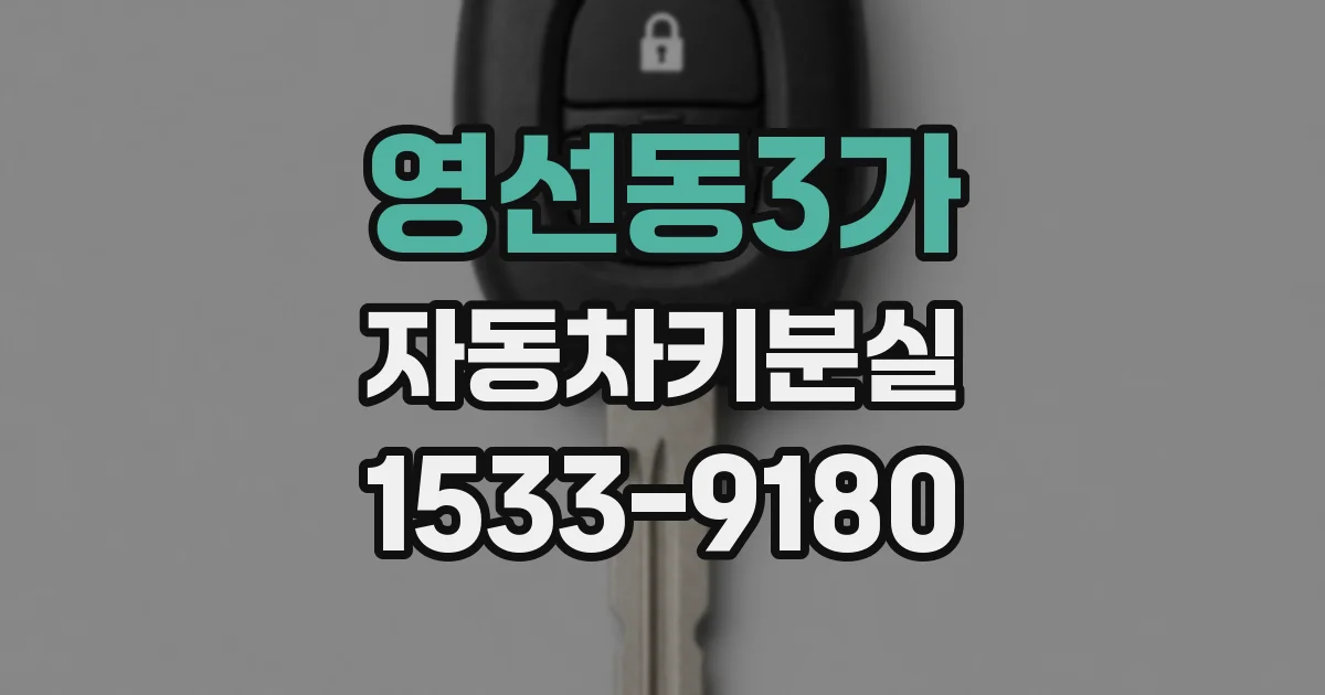 영선동3가 자동차키분실
