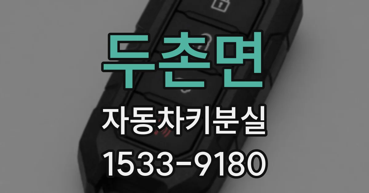 두촌면 자동차키분실