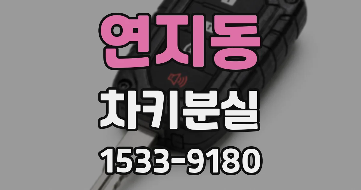연지동 차키분실