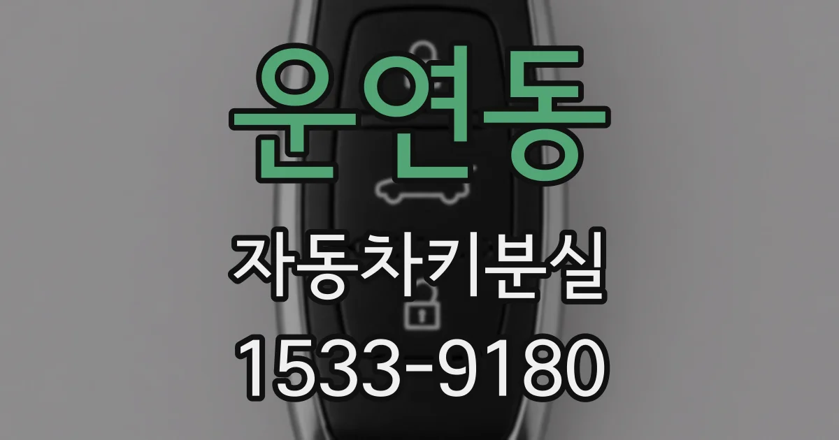 운연동 자동차키분실