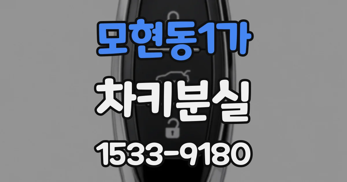 모현동1가 차키분실