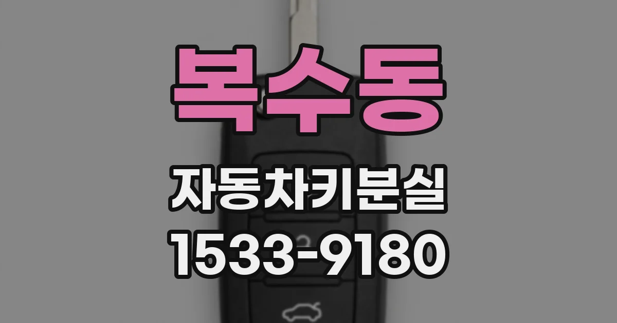 복수동 자동차키분실