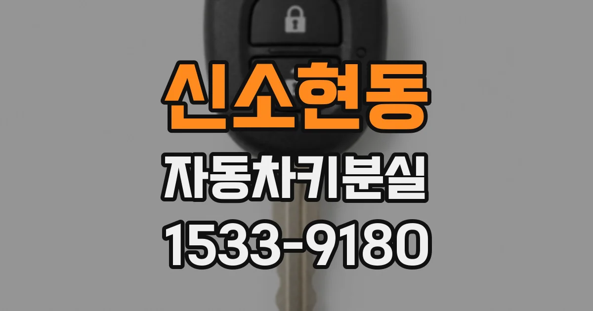 신소현동 자동차키분실