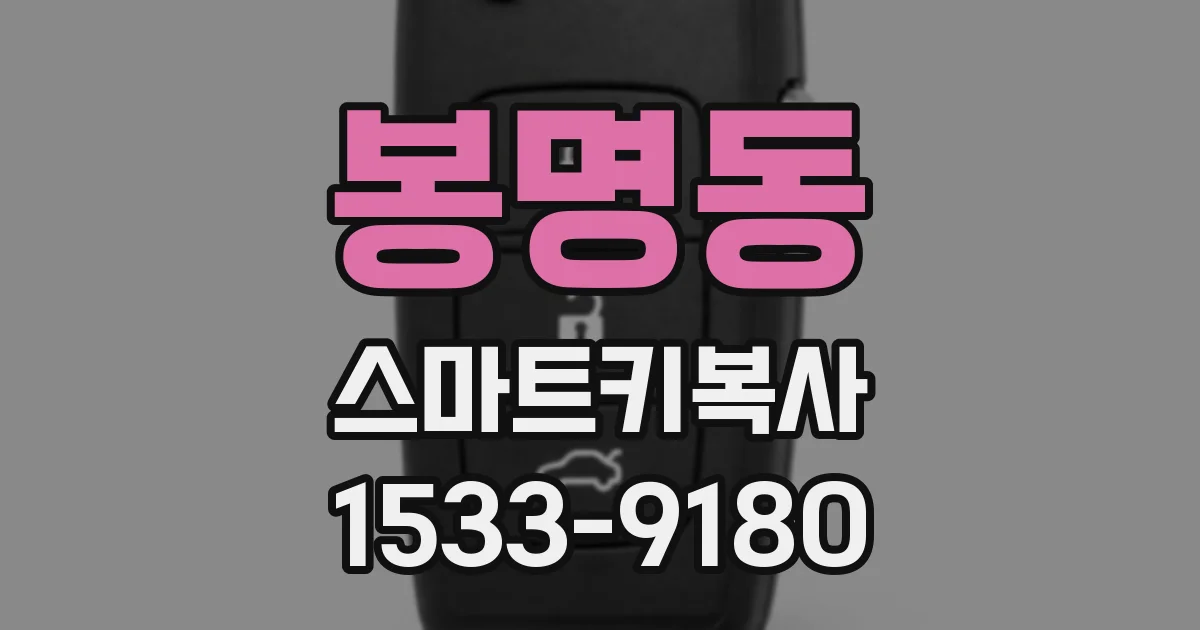 봉명동 스마트키복사