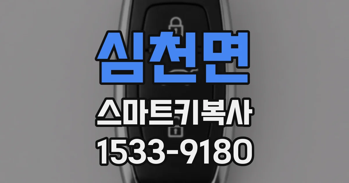 심천면 스마트키복사