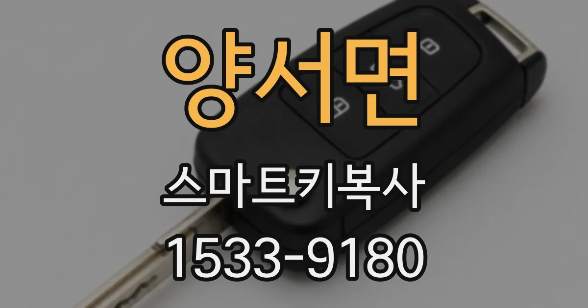 양서면 스마트키복사