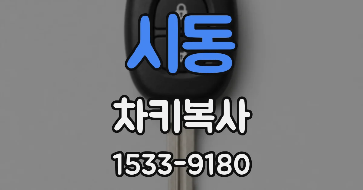 시동 차키복사