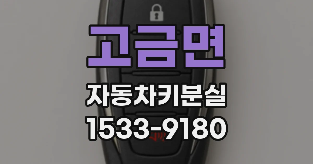 고금면 자동차키분실
