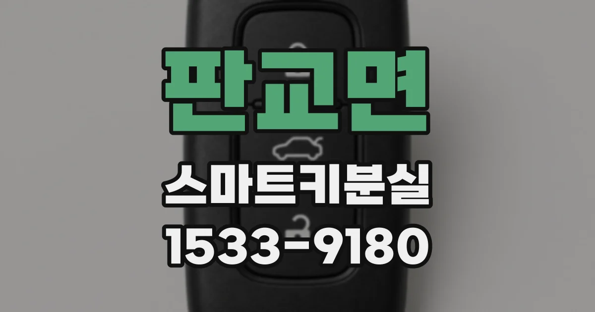 판교면 스마트키분실