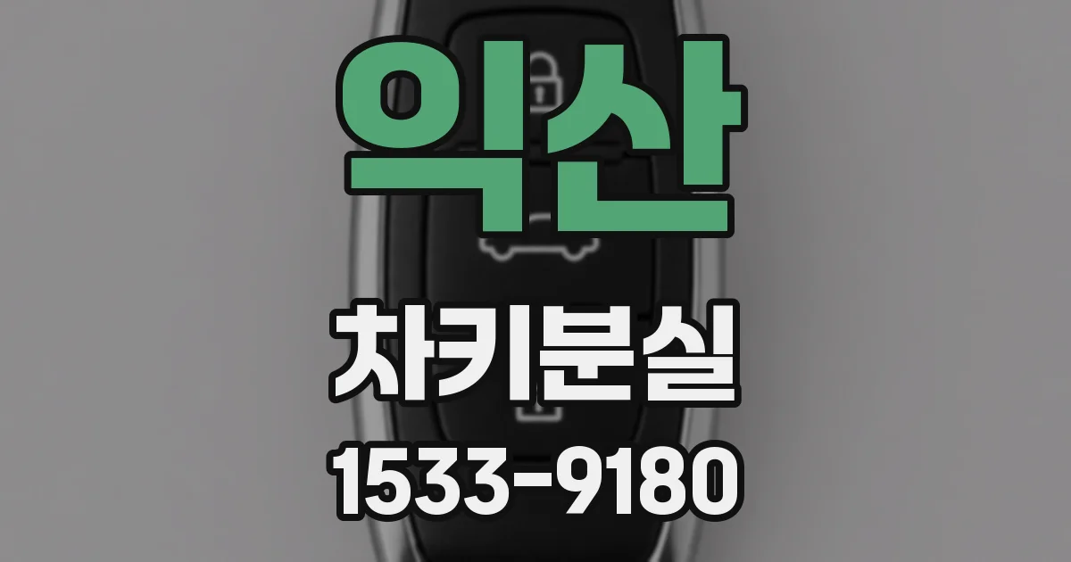익산 차키분실