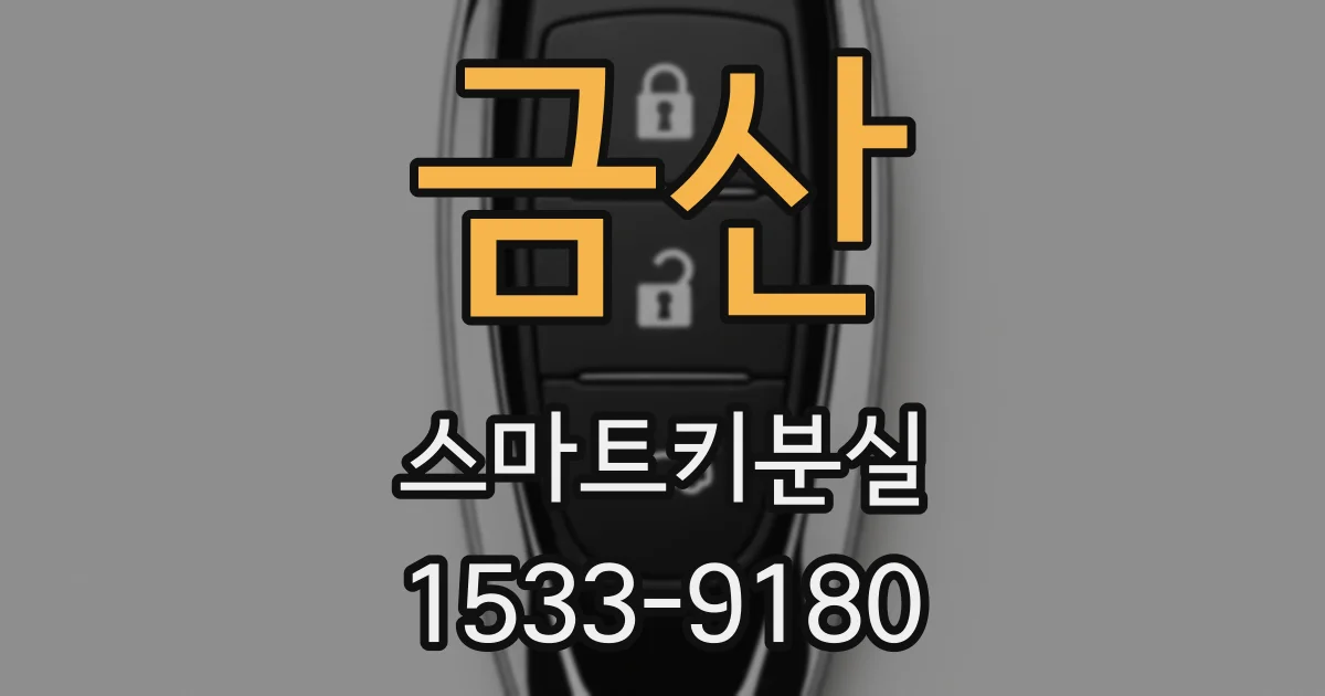 금산 스마트키분실