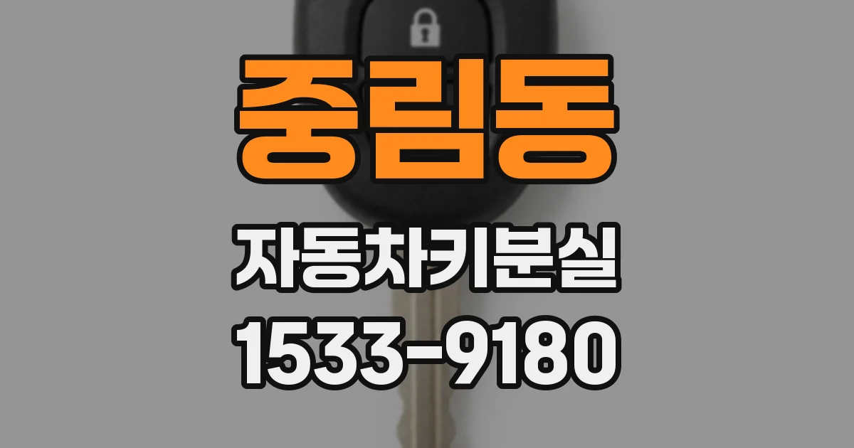 중림동 자동차키분실