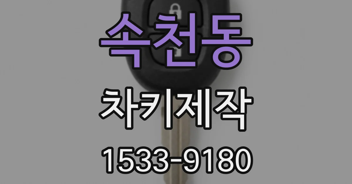 속천동 차키제작