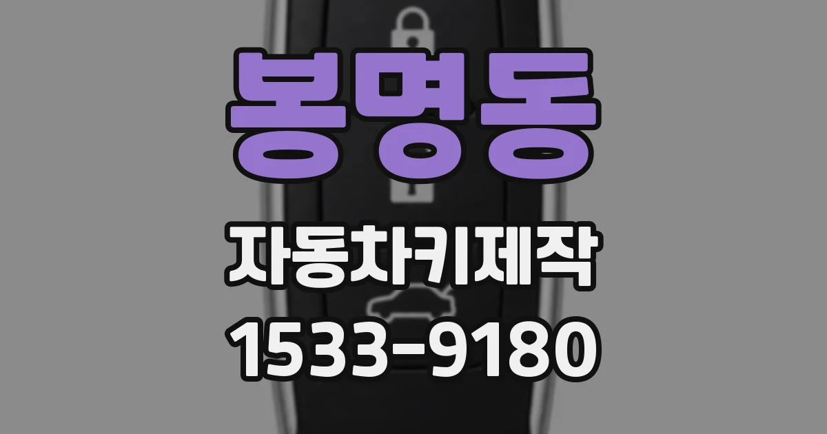봉명동 자동차키제작