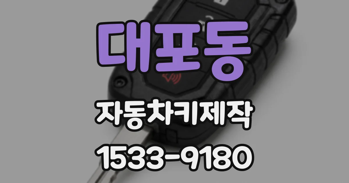 대포동 자동차키제작