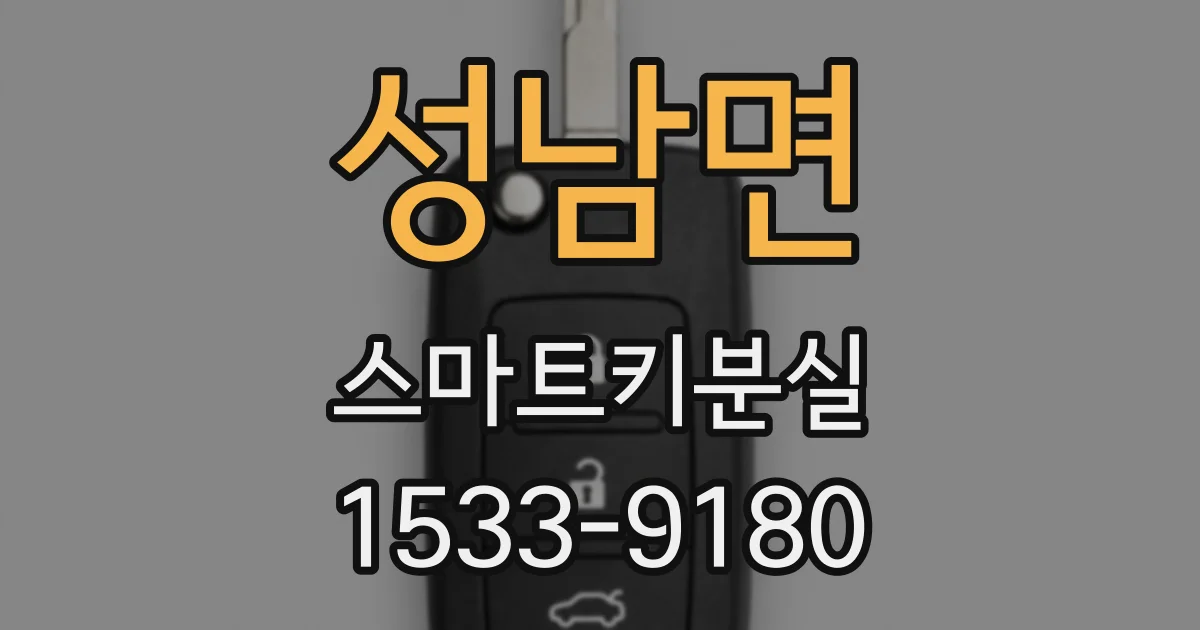 성남면 스마트키분실