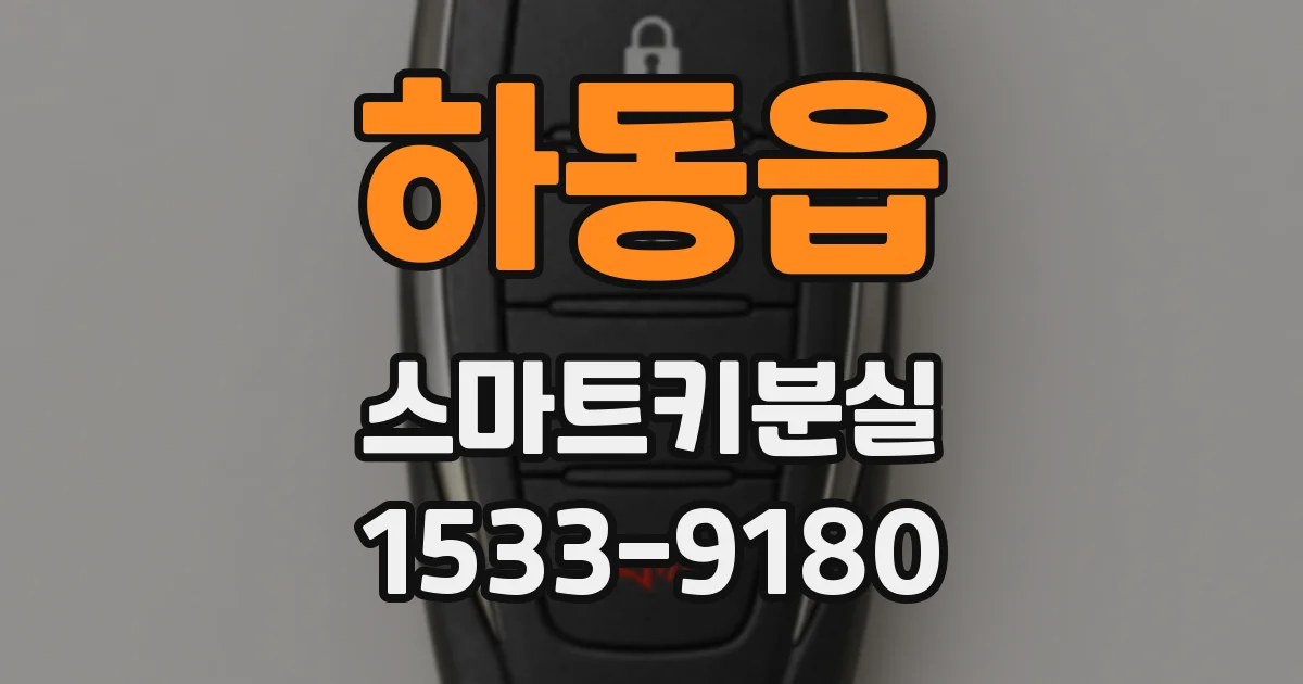 하동읍 스마트키분실