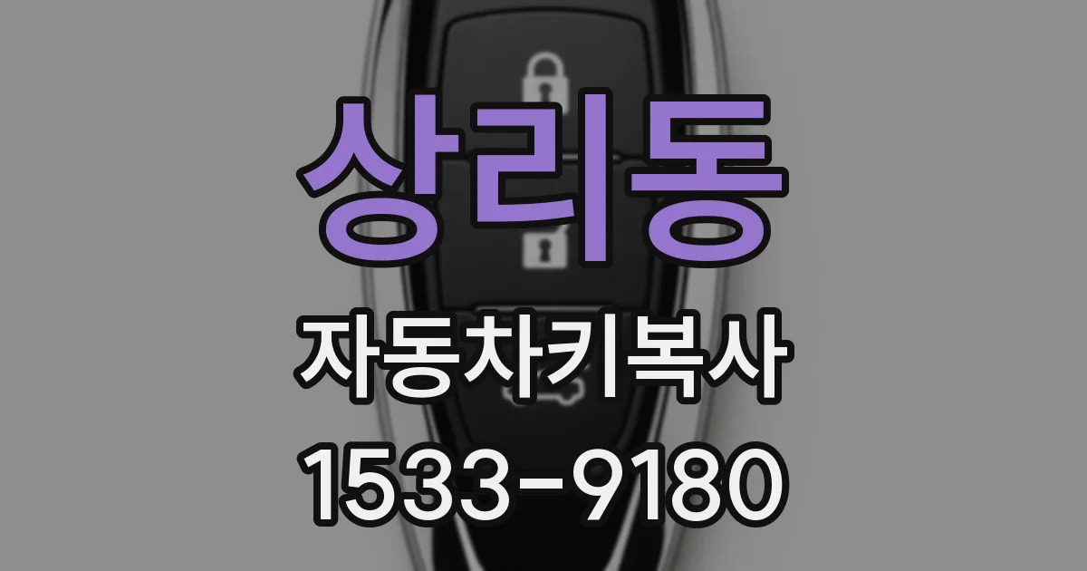 상리동 자동차키복사