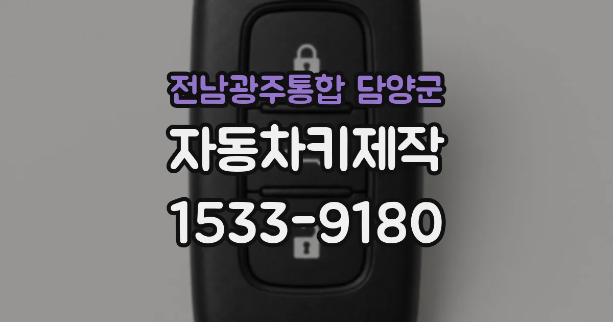 전남광주통합 담양군 자동차키제작