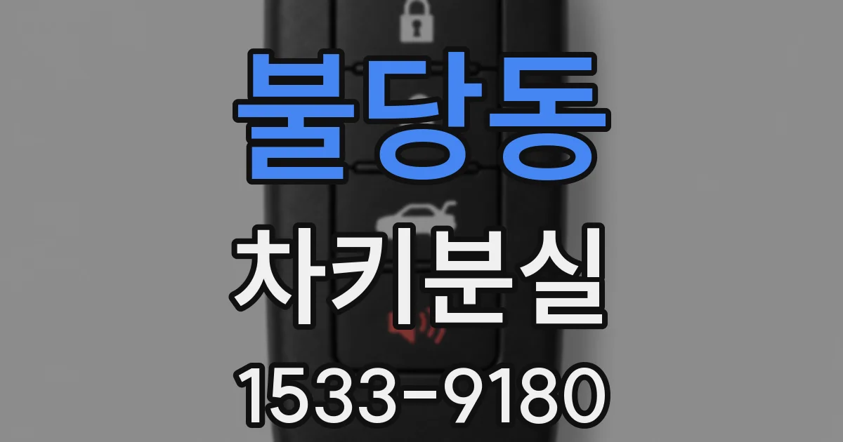 불당동 차키분실