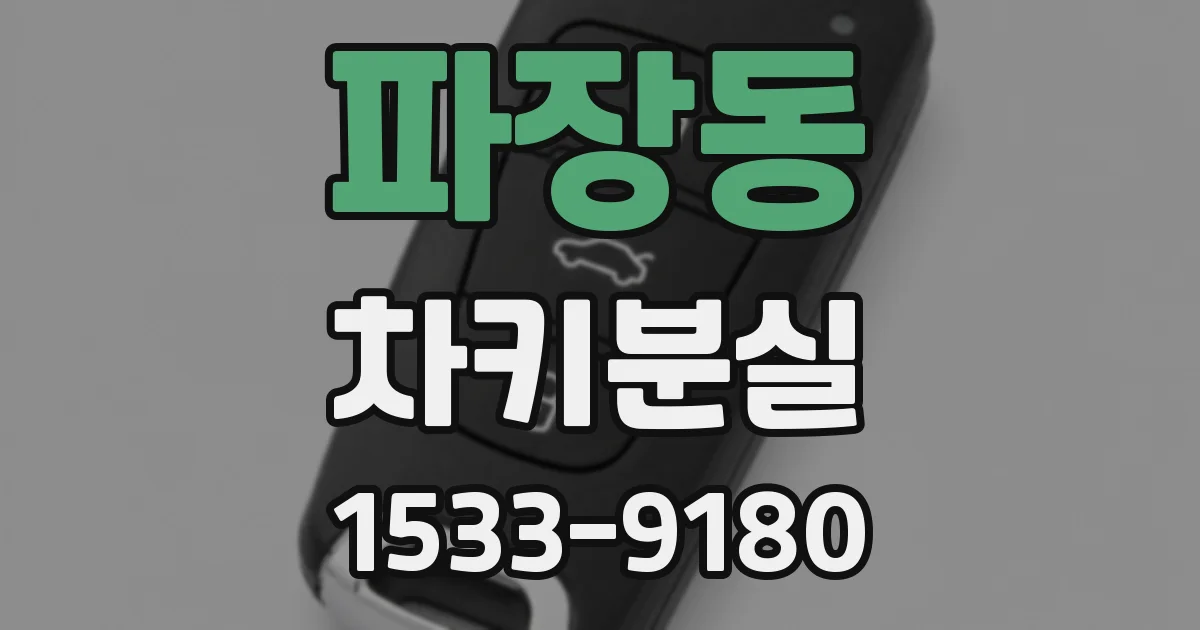 파장동 차키분실