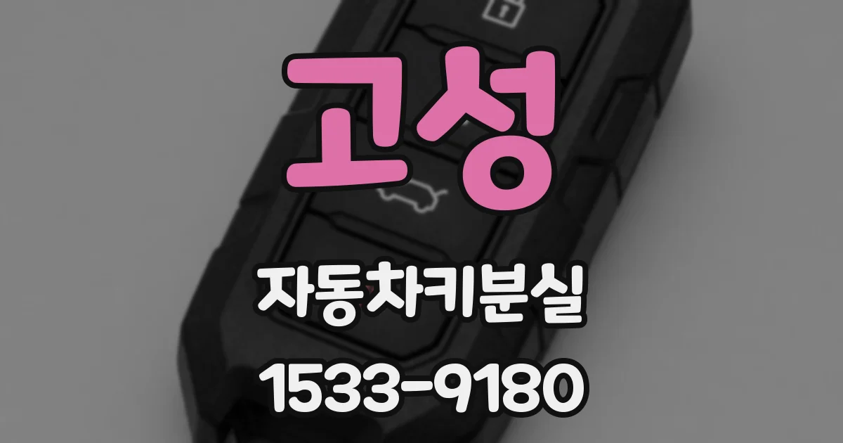 고성 자동차키분실