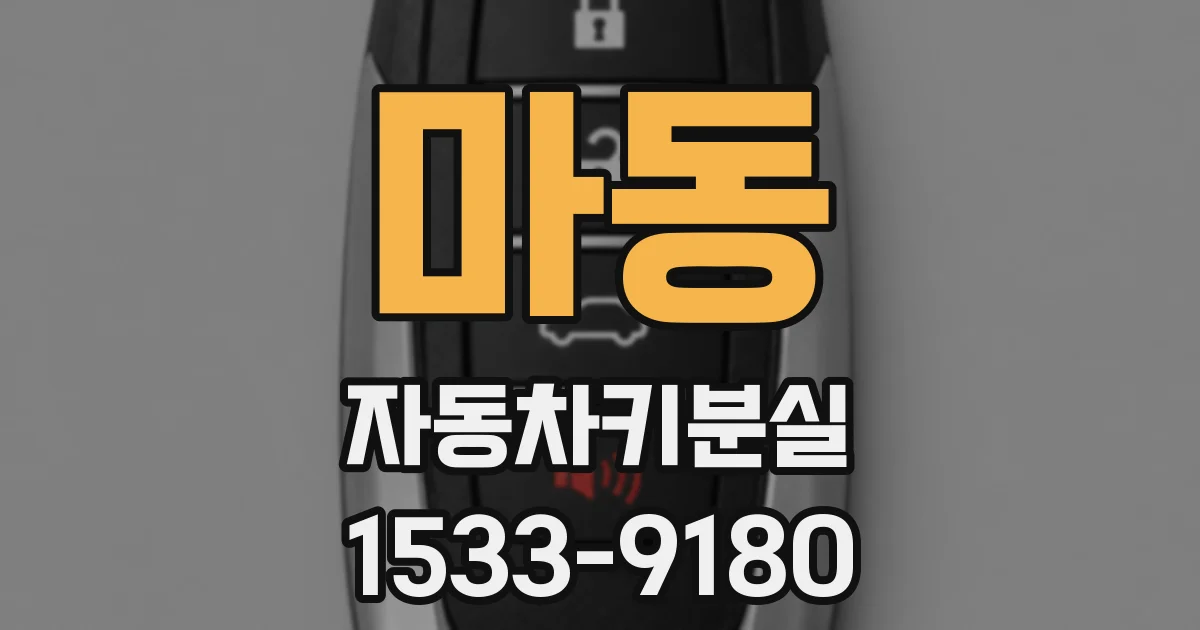 마동 자동차키분실