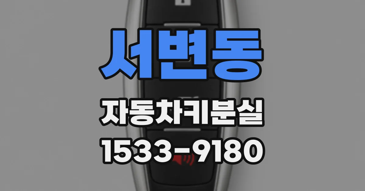 서변동 자동차키분실