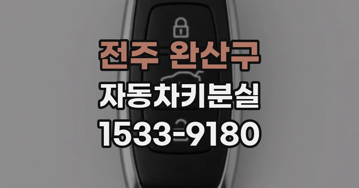전주 완산구 자동차키분실