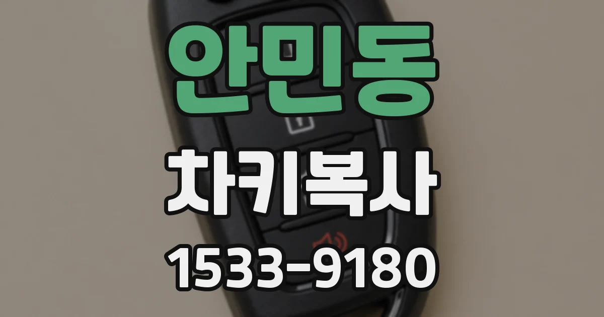 안민동 차키복사