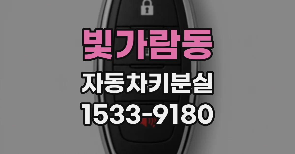 빛가람동 자동차키분실