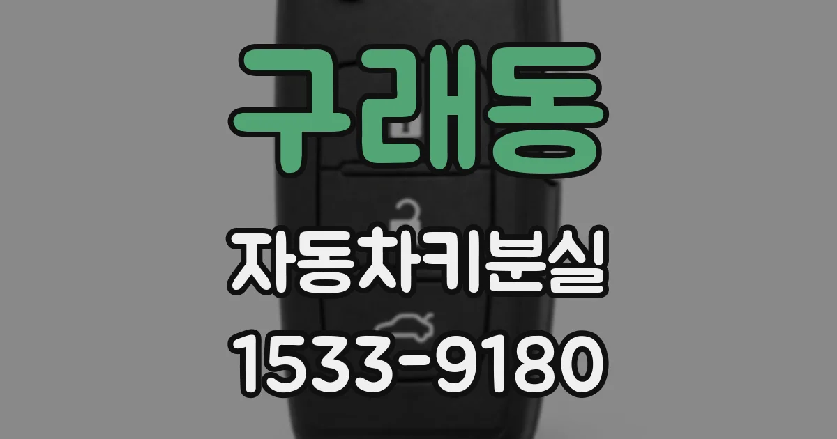 구래동 자동차키분실