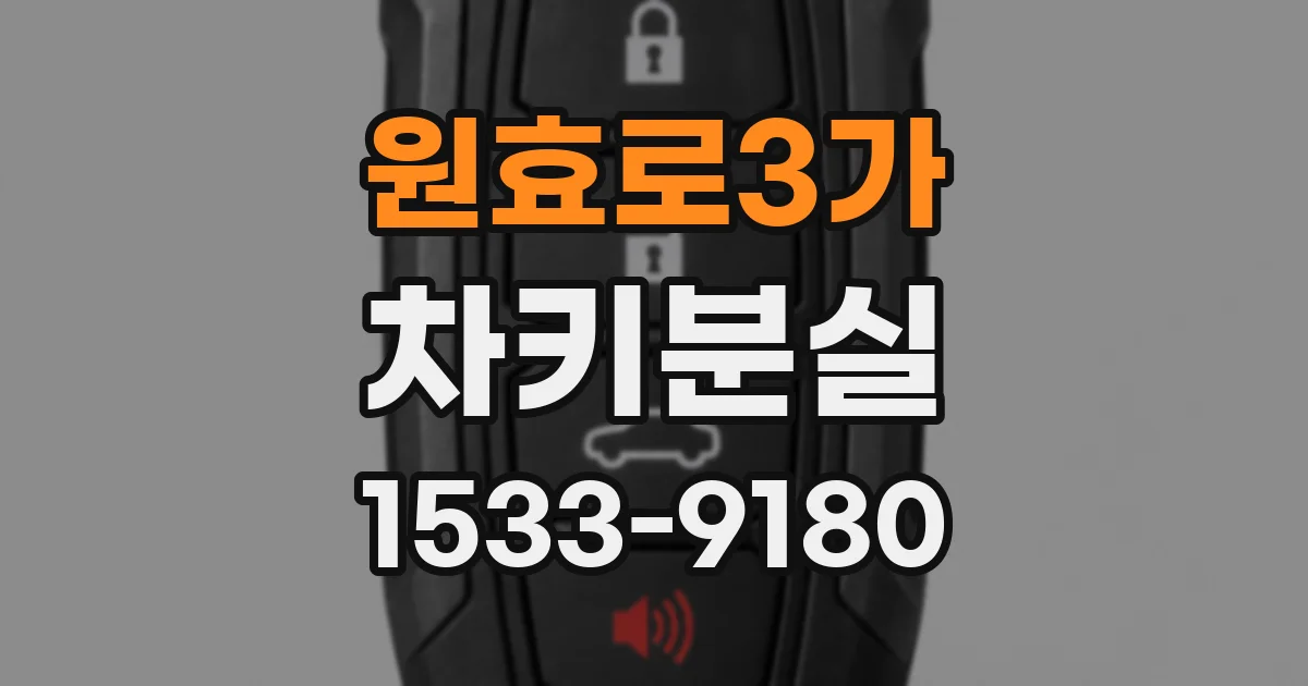 원효로3가 차키분실