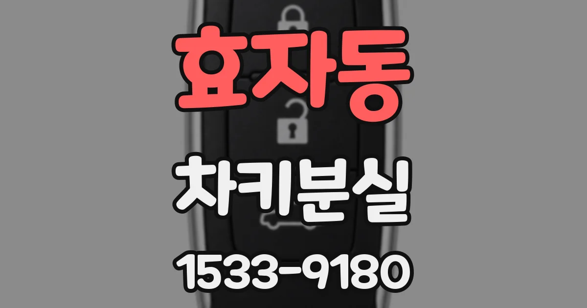 효자동 차키분실