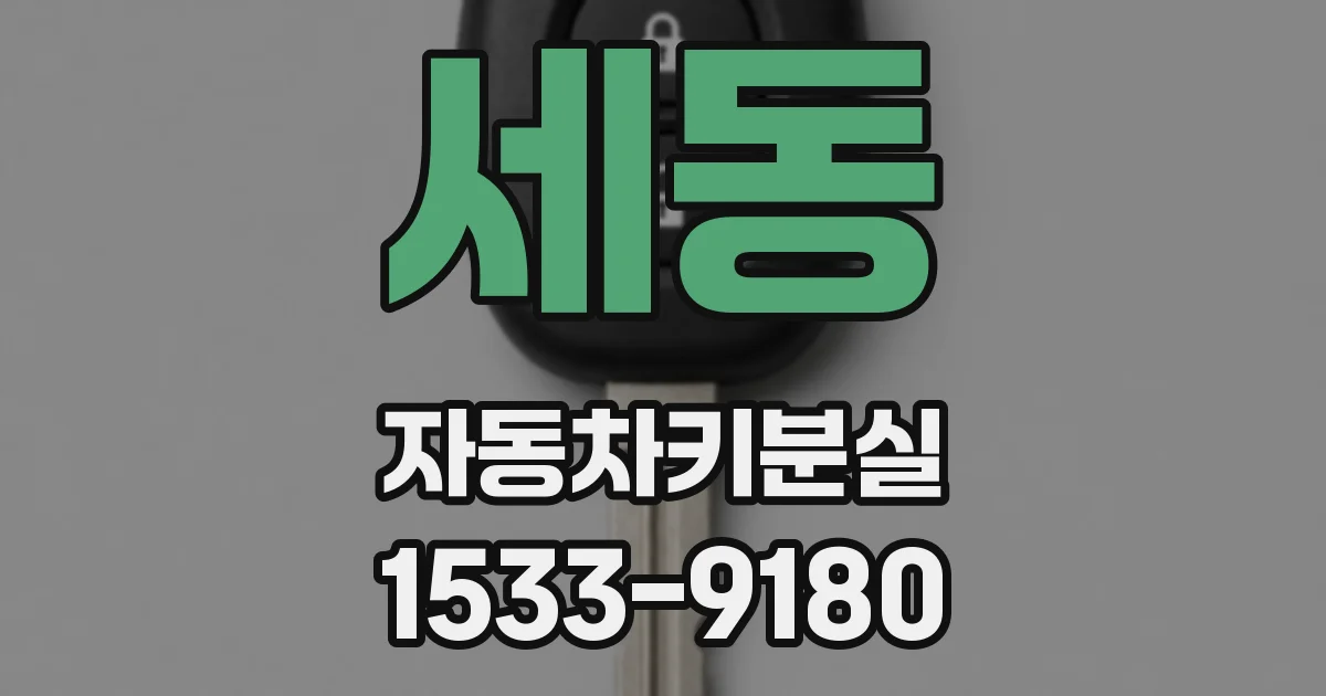 세동 자동차키분실