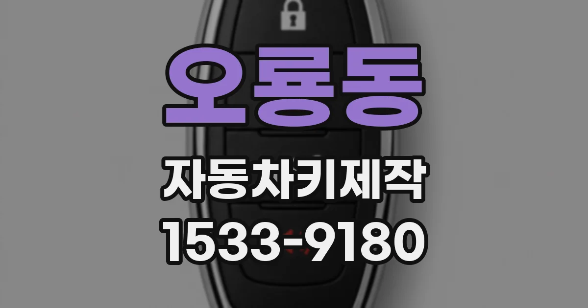 오룡동 자동차키제작