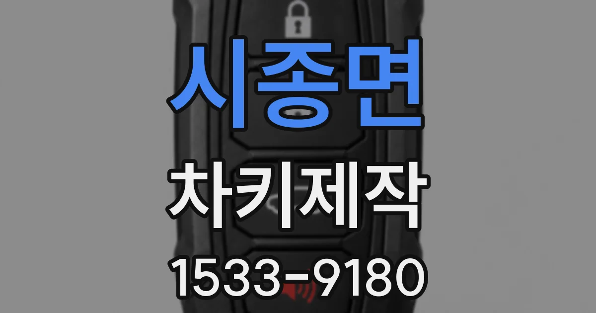 시종면 차키제작