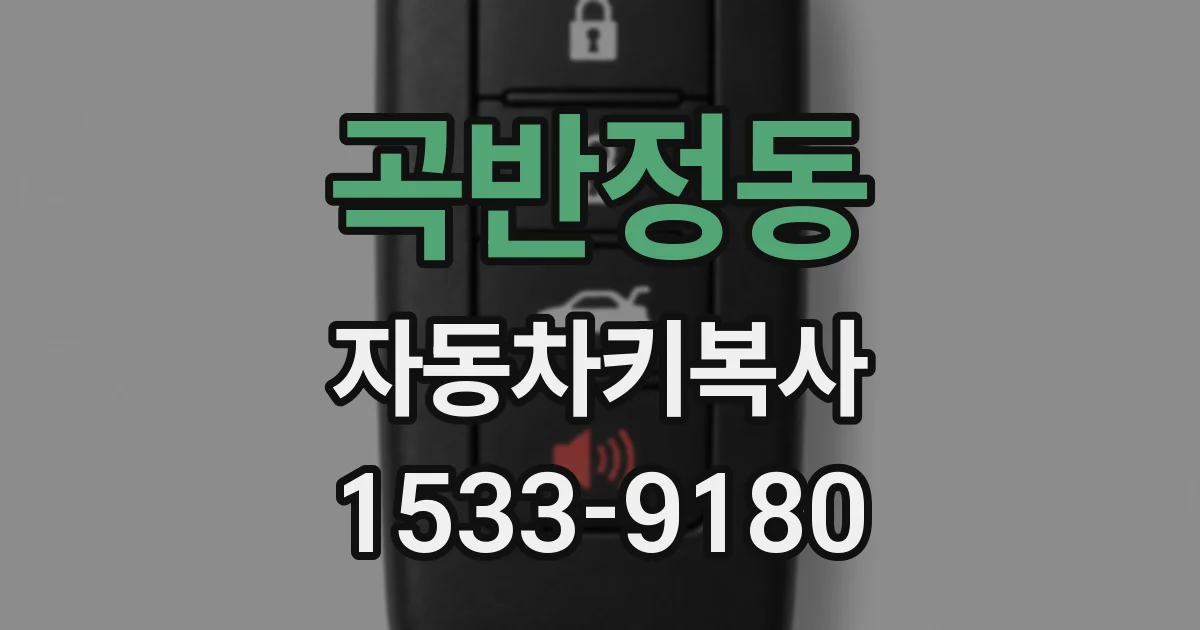 곡반정동 자동차키복사
