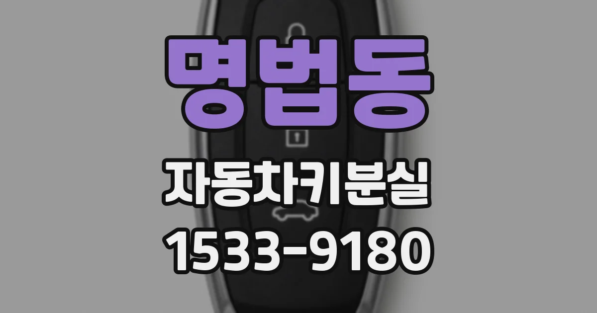 명법동 자동차키분실