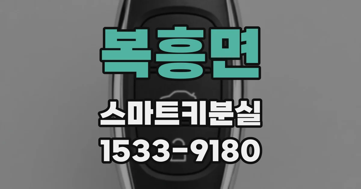 복흥면 스마트키분실