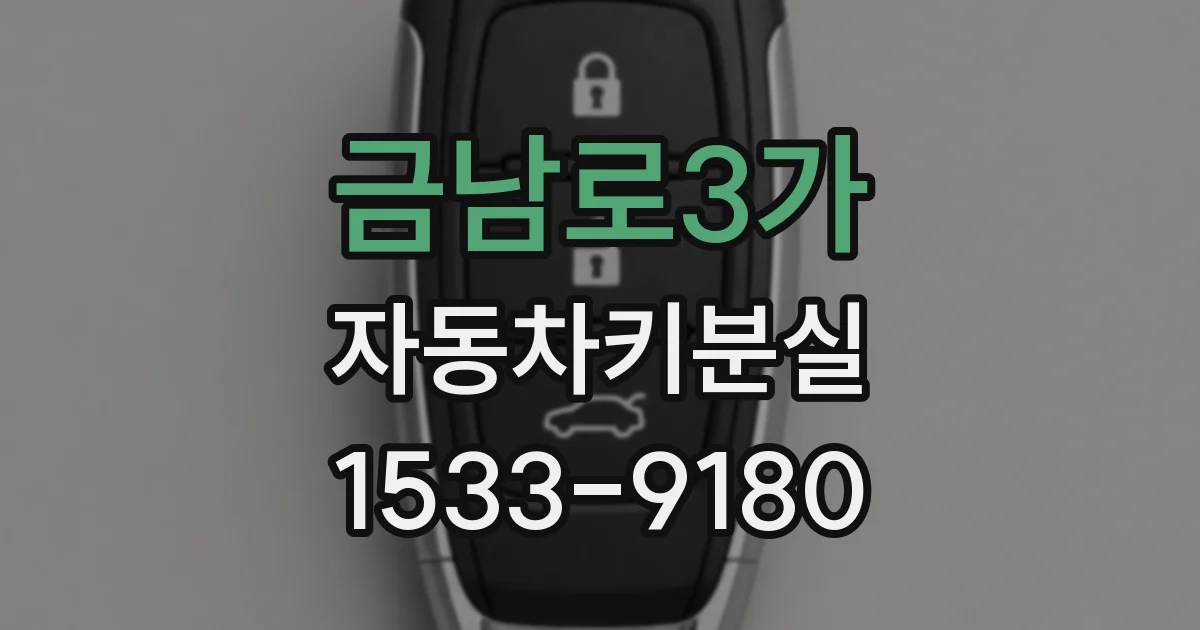 금남로3가 자동차키분실