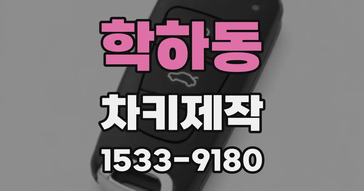 학하동 차키제작