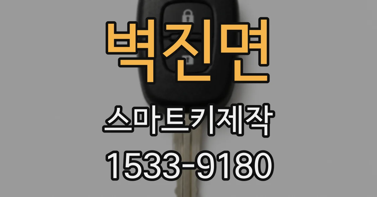 벽진면 스마트키제작