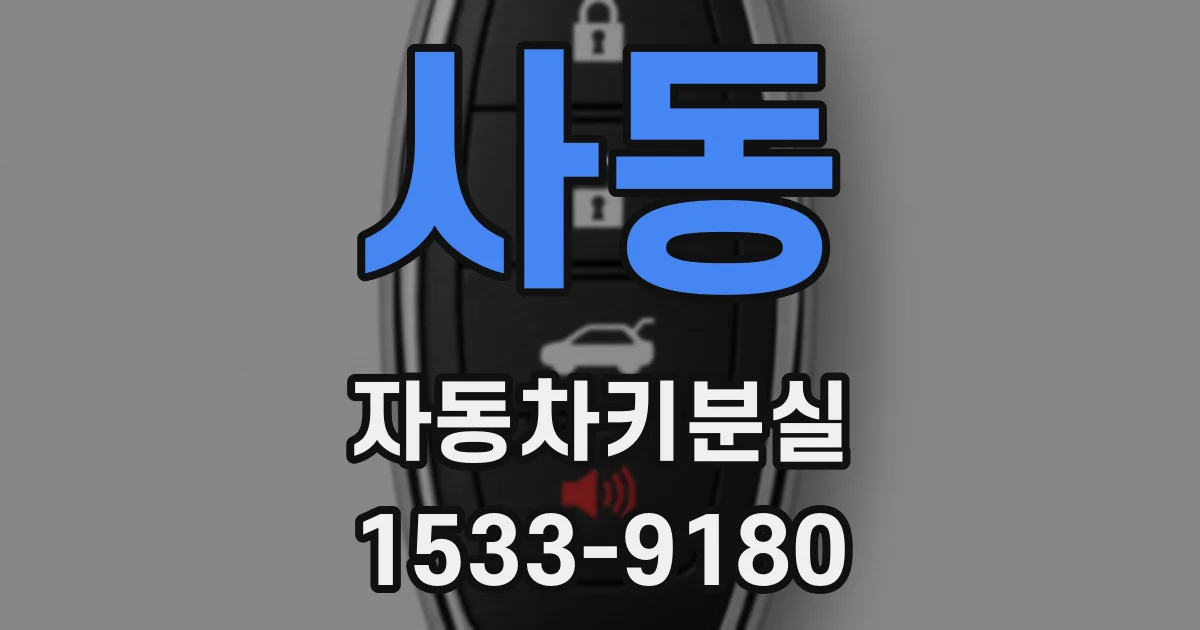 사동 자동차키분실